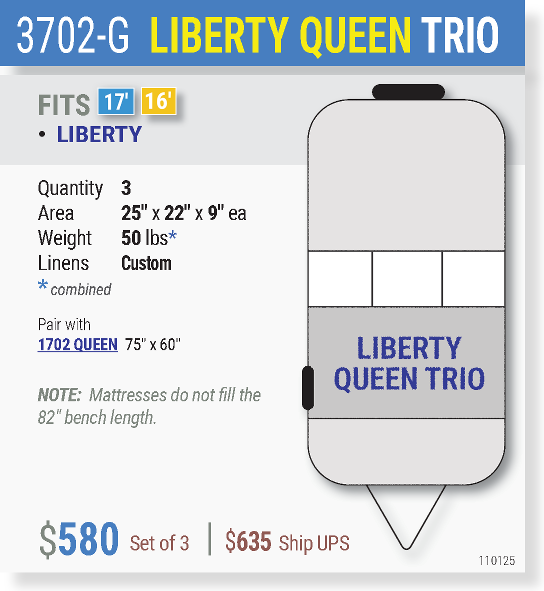 3702-G LIBERTY QUEEN TRIO