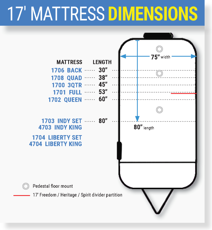 17' MATTRESS DIMENSIONS